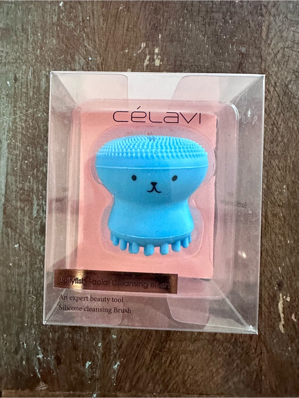 NIB Celavi Blue Silicone Jellyfish Facial Cleansing Brush